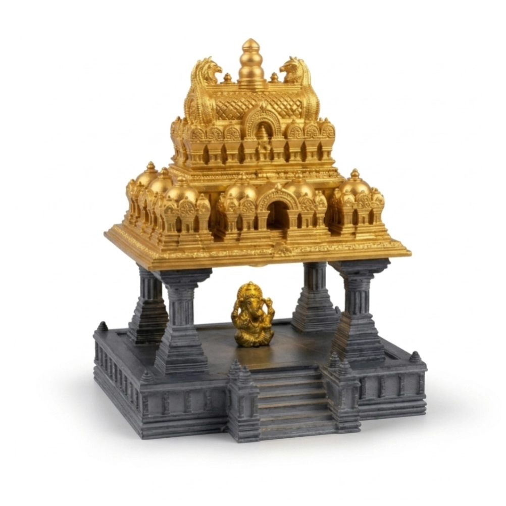 Hindu temple top 2 Hindu Temple Table top - Gold Gopuram