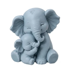 Elephant Mother & Baby Statue